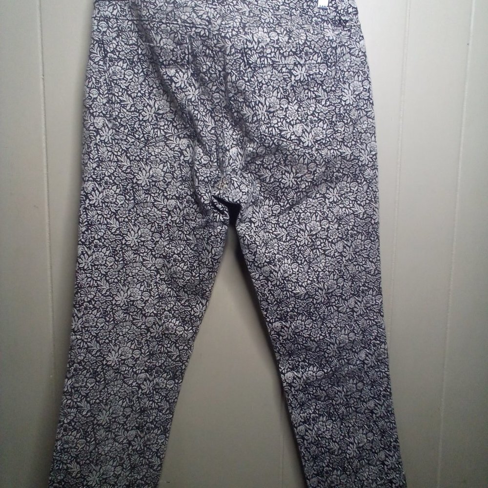 Ann Taylor Loft Pants 8 Cropped Zipper Pocket Ankle Floral - Picture 5 of 15